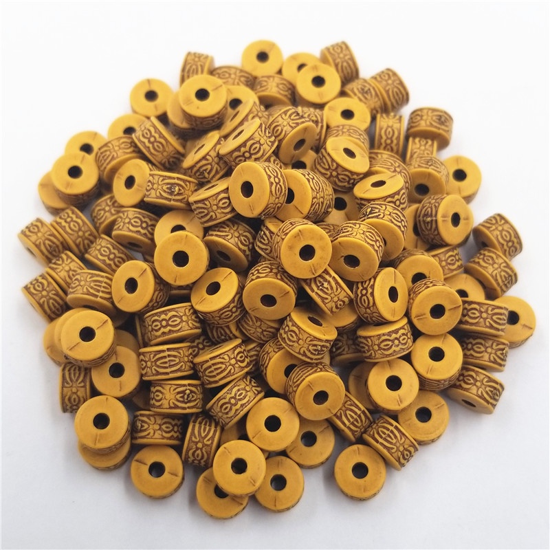 ลูกปัดไม้อะคริลิค สีพื้น สําหรับทําเครื่องประดับ DIY ขายส่ง 20-100 ชิ้น - รูปที่ 2