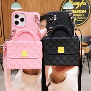 New luxury handbag zipper wallet phone case เคส redmi note 10s 10 9s 9 pro max 7 7A 8 pro 8T 8A 9A 9C soft back cover การ์ตูน ซิป กระเป๋าสตางค์ เคสโทรศัพท์