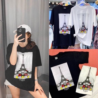 🌈(งานป้าย DNA) เสื้อยืดแขนสั้น พร้อมส่ง Oversize ลายมิกกี้เมาส์ Mickey Mouse ผ้าคอตตอน100% ( T-shirt Fashions )