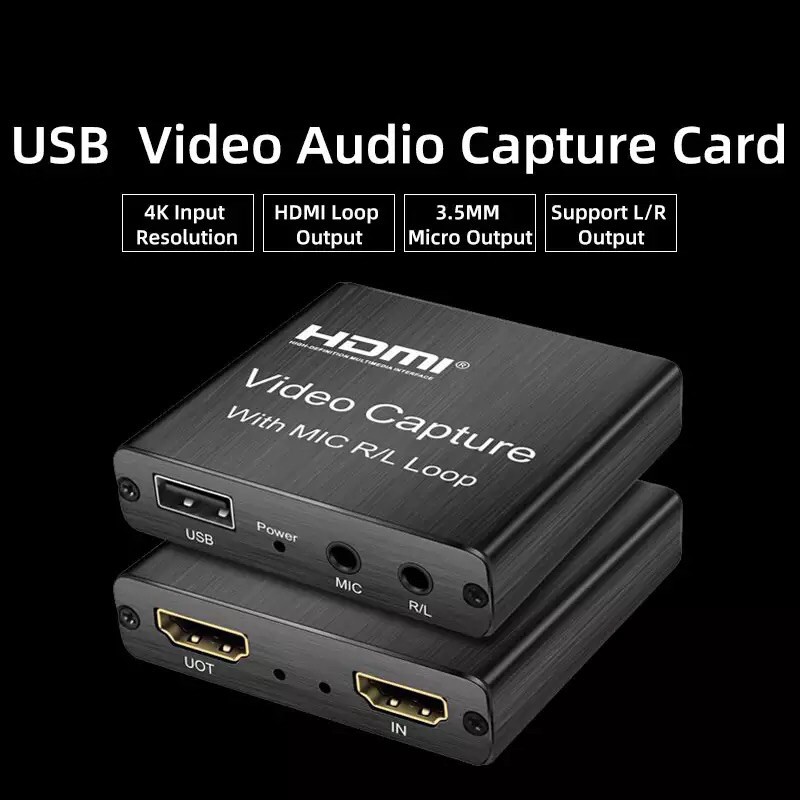 4K HDMI Video Capture Card 1080Pการ์ดเกมจับภาพUSB 2.0 เครื่องบันทึกอุปกรณ์สำหรับที่ถ่ายทอดสดการบันทึกวิดีโอ ราคา ถูกที่สุด ดีลบีเคเค แกลเลอรีภาพที่ 5