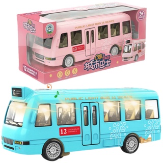 ProudNada Toys ของเล่นเด็ก รถบัส รถชนถอย(มี 2 สีให้เลือก) CITY BUS NO.A6268