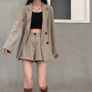 ☘ชุดเซ็ตเสื้อสูท+กางเกง☘พร้อมส่ง (1186)