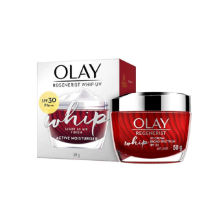 Olay โอเลย์ รีเจนเนอรีส วิป ยูวี SPF30 ครีมบำรุงผิวเนื้อเบา สูตรลดเลือนริ้วรอยผสมกันแดด 50กรัม (บำรุงผิวหน้า/ครีมกันแดด)