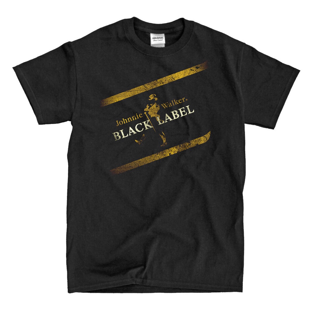 เสื้อยืดวินเทจ Johnnie Walker Black Ships Fast High Quality