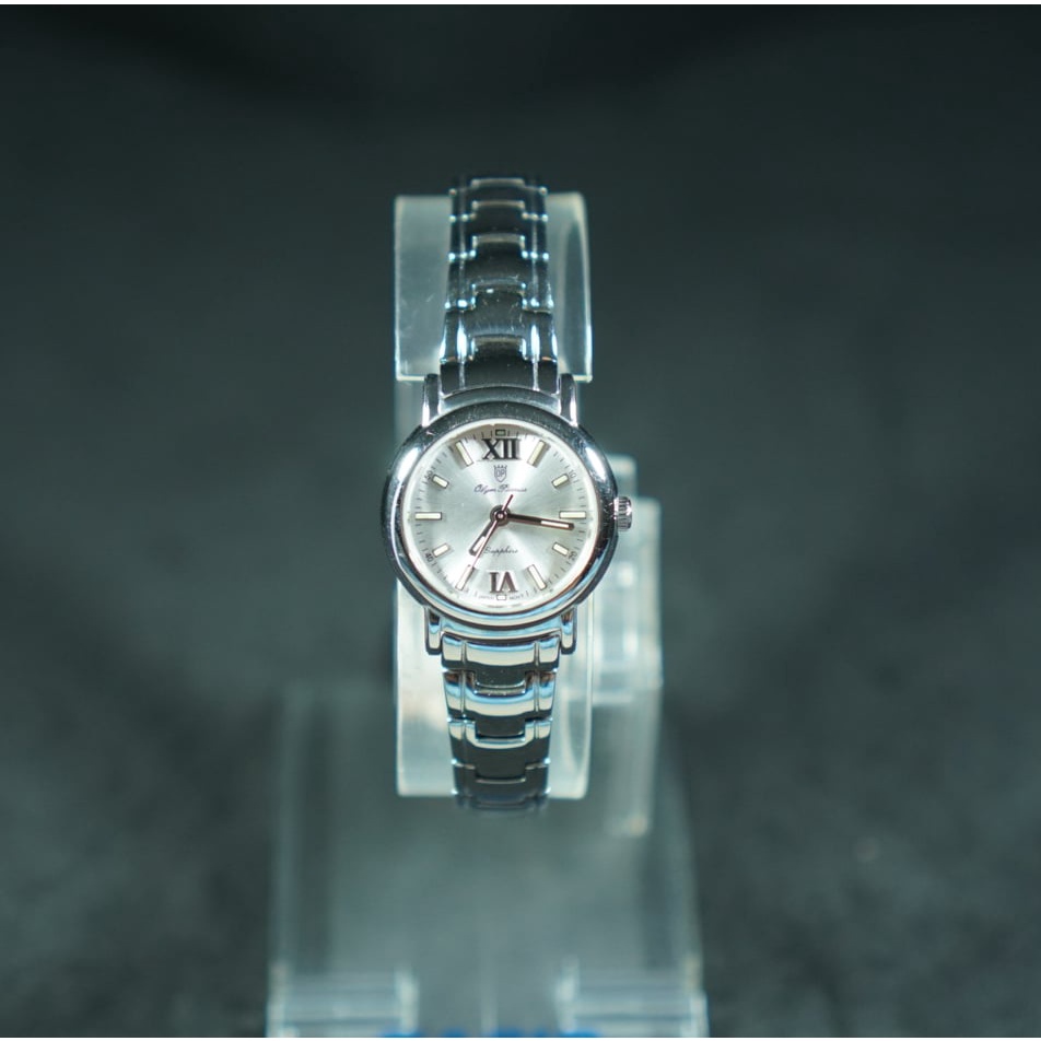 OP olym pianus sapphire นาฬิกาข้อมือผู้หญิง รุ่น 5671L-601 เรือนเงิน (ของแท้ประกันศูนย์ 1 ปี )  NATEETONG