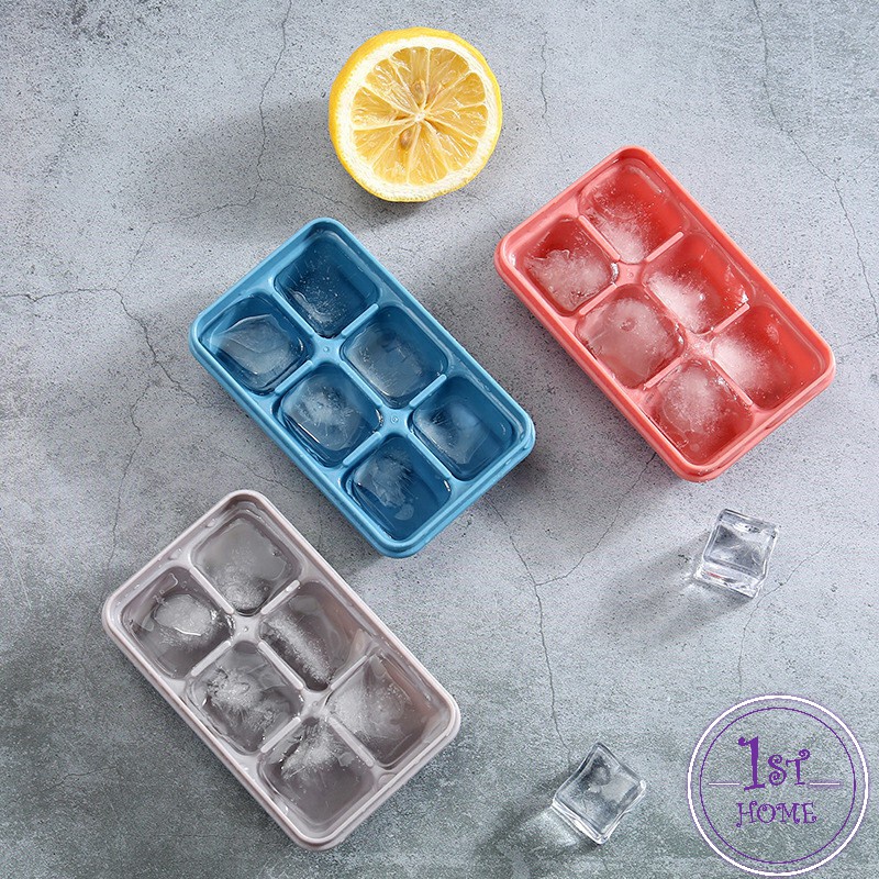 แม่พิมพ์น้ำแข็งก้อน พร้อมฝา  ฝาปิด 6 ช่อง Ice tray mould - รูปที่ 3