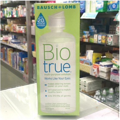 Biotrue 300ml. (B&L) น้ำยาล้างคอนแทคเลนส์รุ่นใหม่ ให้ความชุ่มชื้น20ชม.