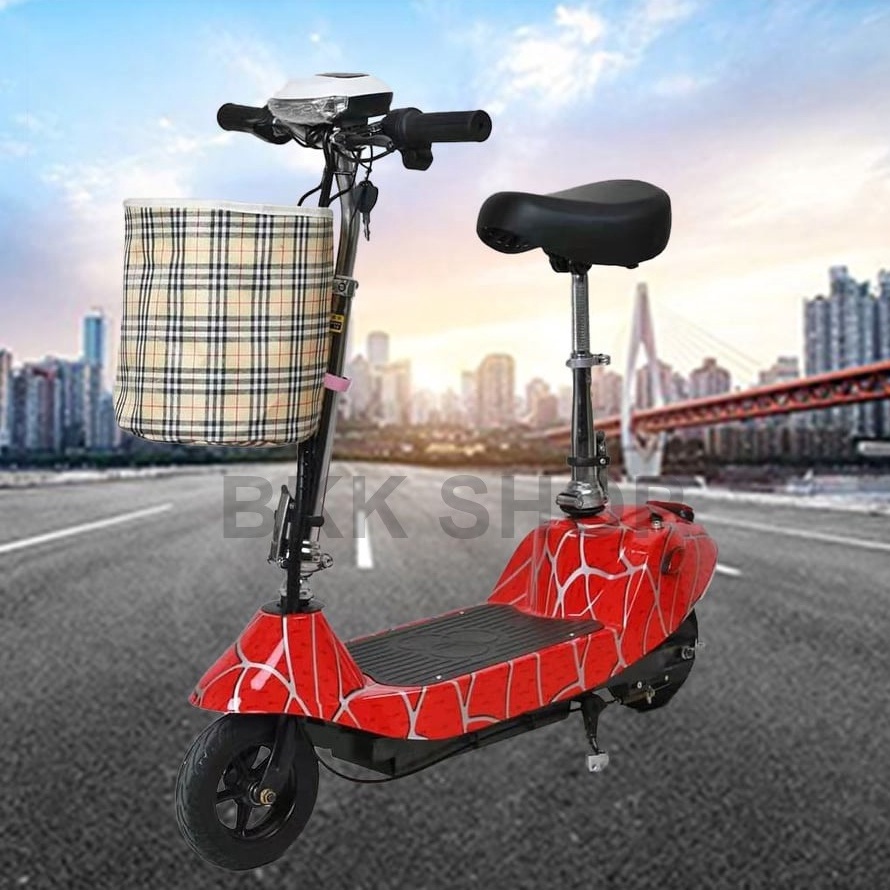 (ใหม่) สกู็ตเตอร์ไฟฟ้า Electric Scooter 24V ไฟหน้า LED E-Scooter ความจุของแบตเตอรี่ 24V20A-24/40A มอเตอร์ 350W