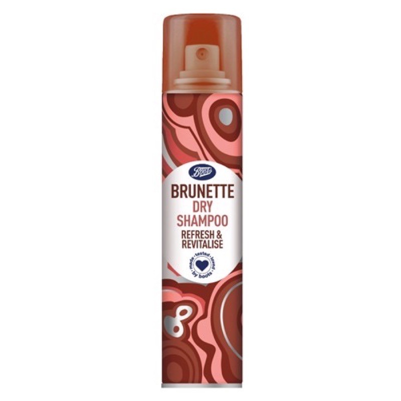 สเปรย์สระผมแห้ง เนื้อสเปรย์สีน้ำตาล หัวไม่ขาวแน่นอน Boots BRUNETTE DRY SHAMPOO