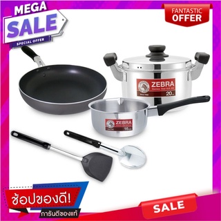 ชุดเครื่องครัว หัวม้าลาย HEALTHY COOK 6 ชิ้น  SAUCE POT SET HEALTHY COOK ZEBRA 6 PCS