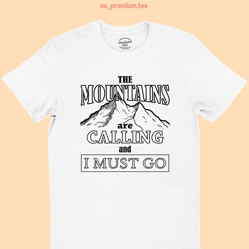 เสื้อยืด สกรีน ลาย ภูเขา เที่ยวเขา เดินป่า ออกทริป ตั้งแค้มป์ Camping มีหลายสี คอกลม แขนสั้น ไซส์ S - 2XL