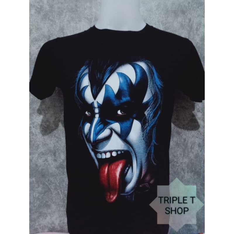 เสื้อยืดคอกลม สกรีนลาย KISS (รหัส 87) ราคา ถูกที่สุด ดีลบีเคเค