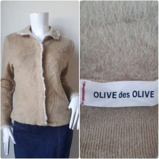 OLIVE des OLIVE เสื้อคาร์ดิแกน Size  S - M รอบอก 36-44 นิ้ว ผ้าขนสัตว์ นิ่มมากๆค่ะ