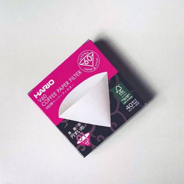 HARIO V60 PAPER FILTER WHITE CONTENDTS 40 แผ่น - V60 FILTER PAPER 01