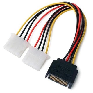 Di shop 15 Pin SATA Male to 2 IDE Splitter Female Power Cable