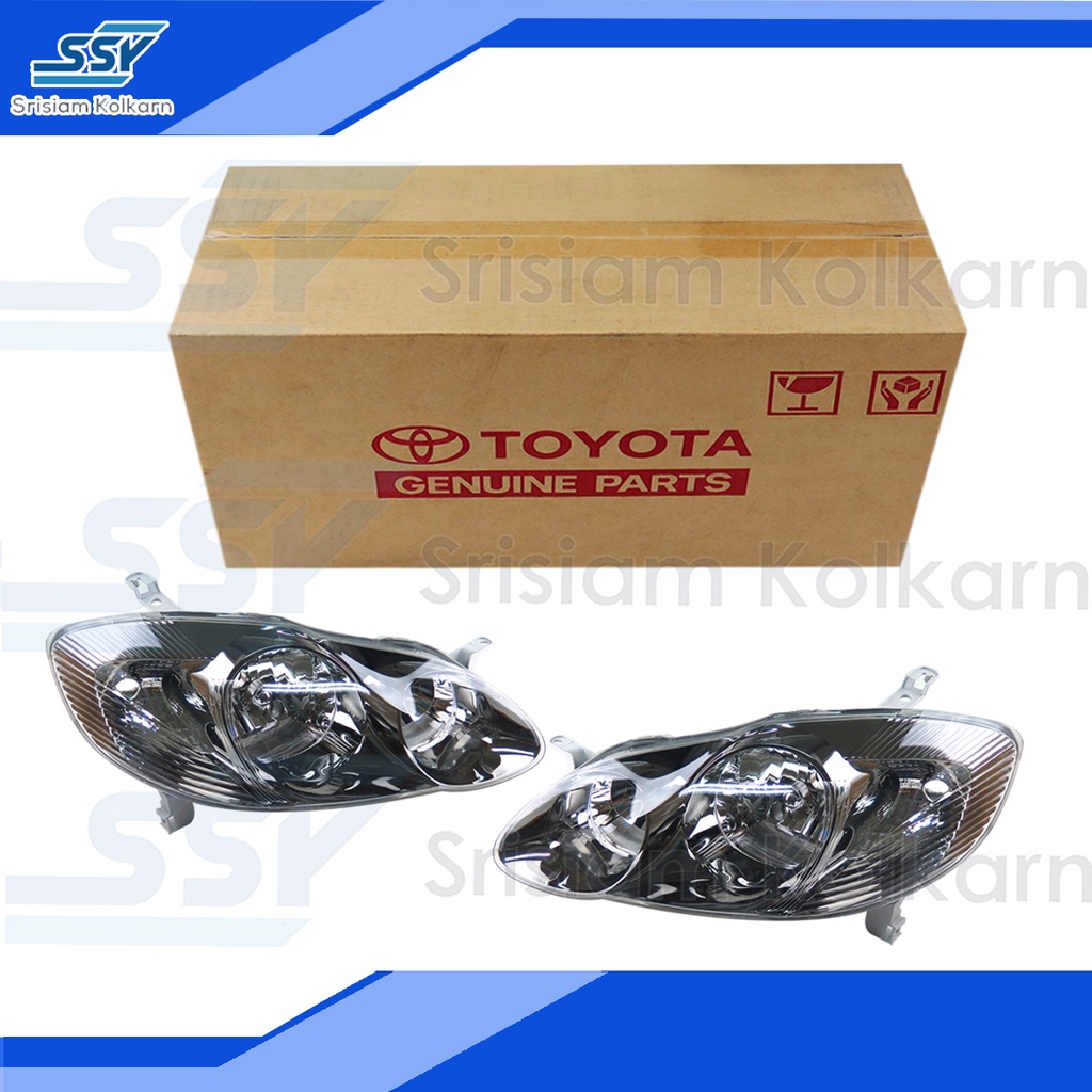 ของแท้ ไฟหน้า ALTIS ปี 2003 แท้ห้าง ซ้าย/ขวา เลนส์ดำไม่มีหลอด ( 81170-02140 )/( 81130-02270 ) ราคา ถูกที่สุด ดีลบีเคเค