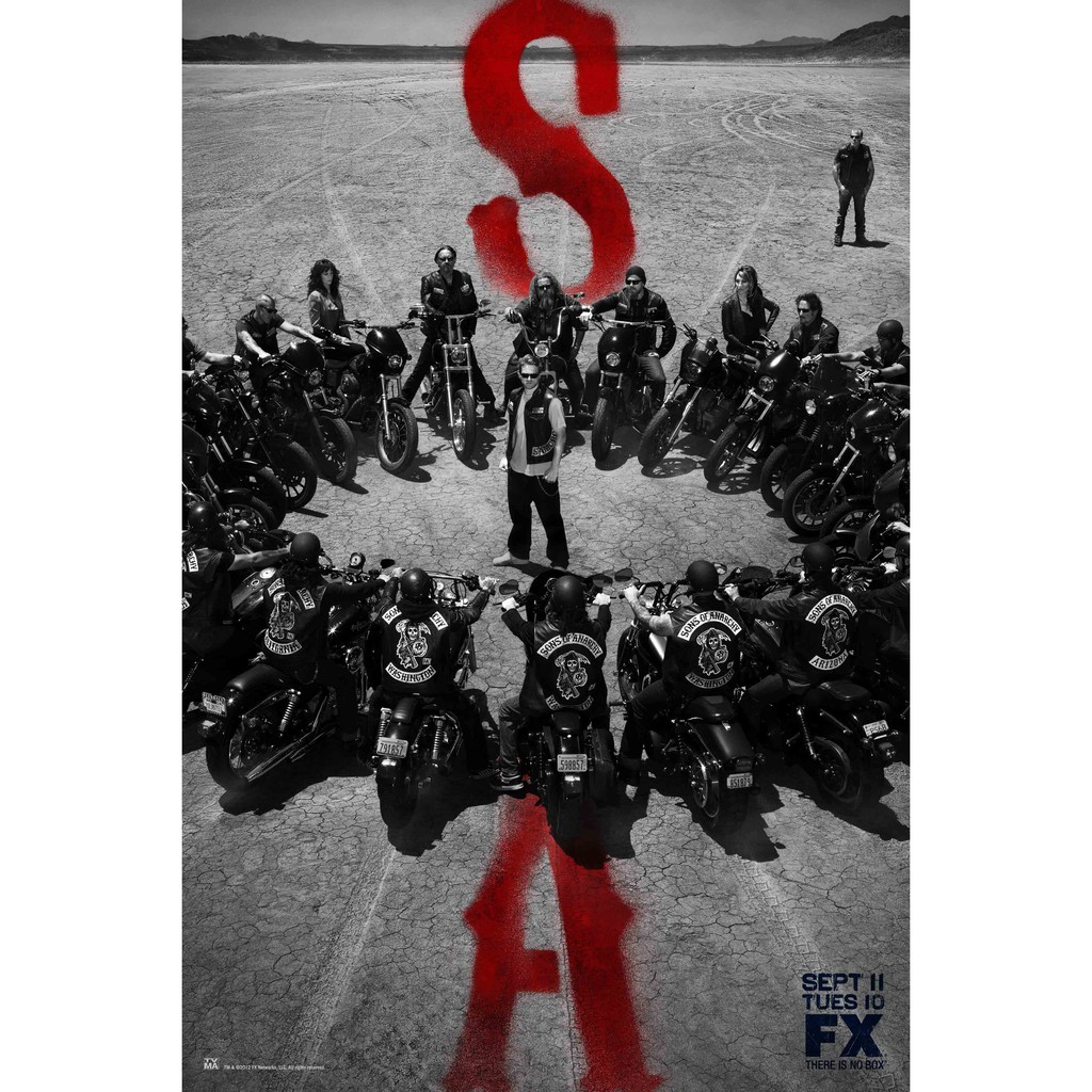 โปสเตอร์ ซีรีส์  Sons of Anarchy SOA TV Series Poster หนัง รูปภาพ ภาพติดผนัง โปสเตอร์ภาพพิมพ์ Movie 