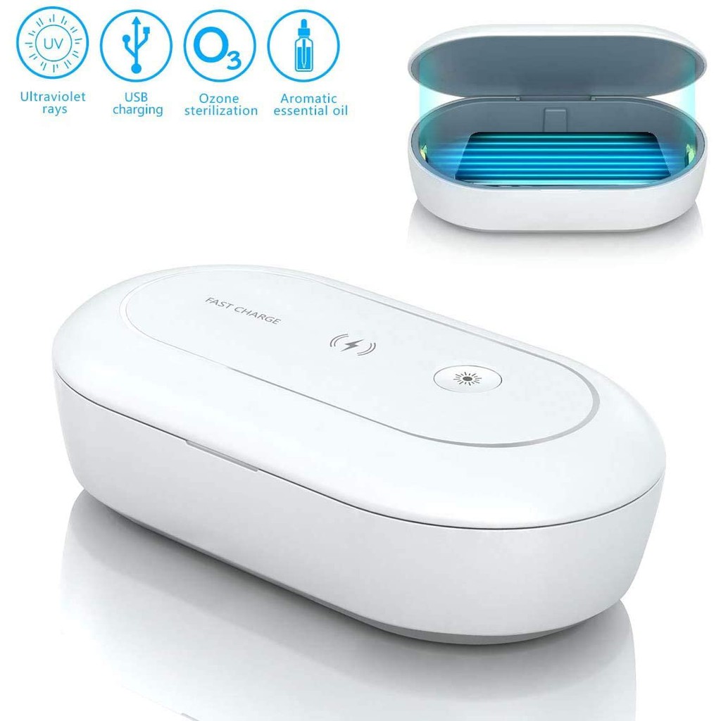 Беспроводная зарядка озон. UV Sanitizer Wireless Charger. Powerology Universal UV Sanitiser Box with Wireless Charging 5w - White. UV-Cleaner Box. Sanitizing Box.