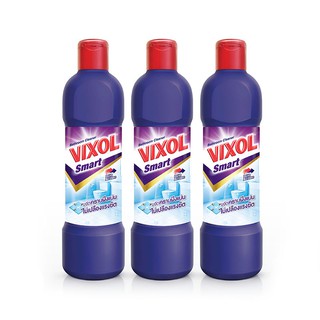 🔥สินค้าขายดี!! วิกซอล น้ำยาล้างห้องน้ำ สมาร์ท สีม่วง 450 มล. x 3 ขวด Vixol Toilet Cleaner Smart 450 ml x 3