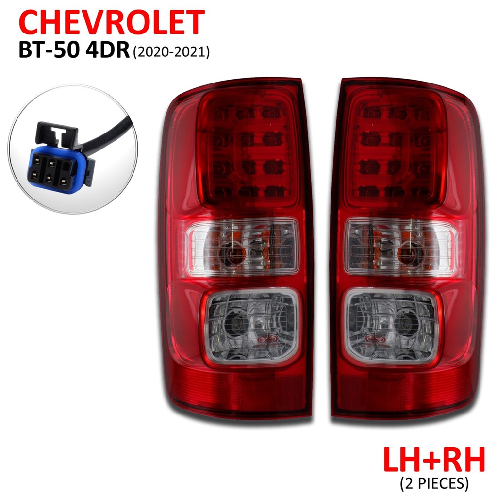 ไฟท้าย+ขั้ว LED สีแดง+ใส สำหรับ Chevrolet Colorado ปี 2013-2020