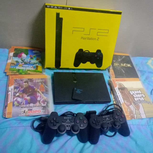 เครื่องเล่นเกมส์ PS2 ครบกล่องแถม8แผ่น