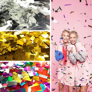 กระดาษโปรย ฟอล์ยโปรย ”แผ่นเหลี่ยม“ 100g. พร้อมส่ง! (#P8-T)