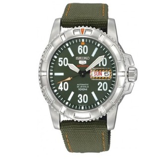 Seiko Sports Military Green Mens Automatic 100 m
 รุ่น SRP215K2 (Silver/Green)