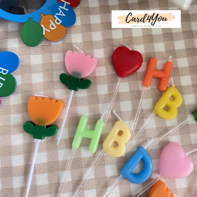 [Card4You]🌷เทียนดอกทิวลิป & เทียน HBD น่ารักๆ