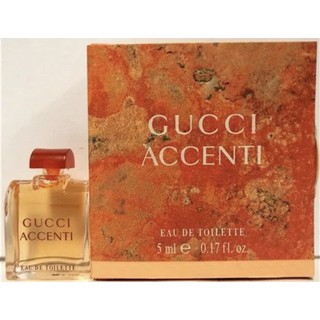 MINIATURE GUCCI ACCENTI EAU DE TOILETTE FULL 5 ML / 0.17 OZ EDT VINTAGE LIMITED EDITION.