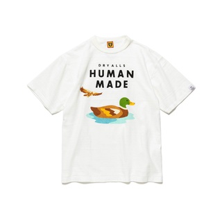 เสื้อแขนสั้น คอกลม ผ้าฝ้าย พิมพ์ลายตัวอักษร HUMAN MADE eagle สําหรับว่ายน้ํา