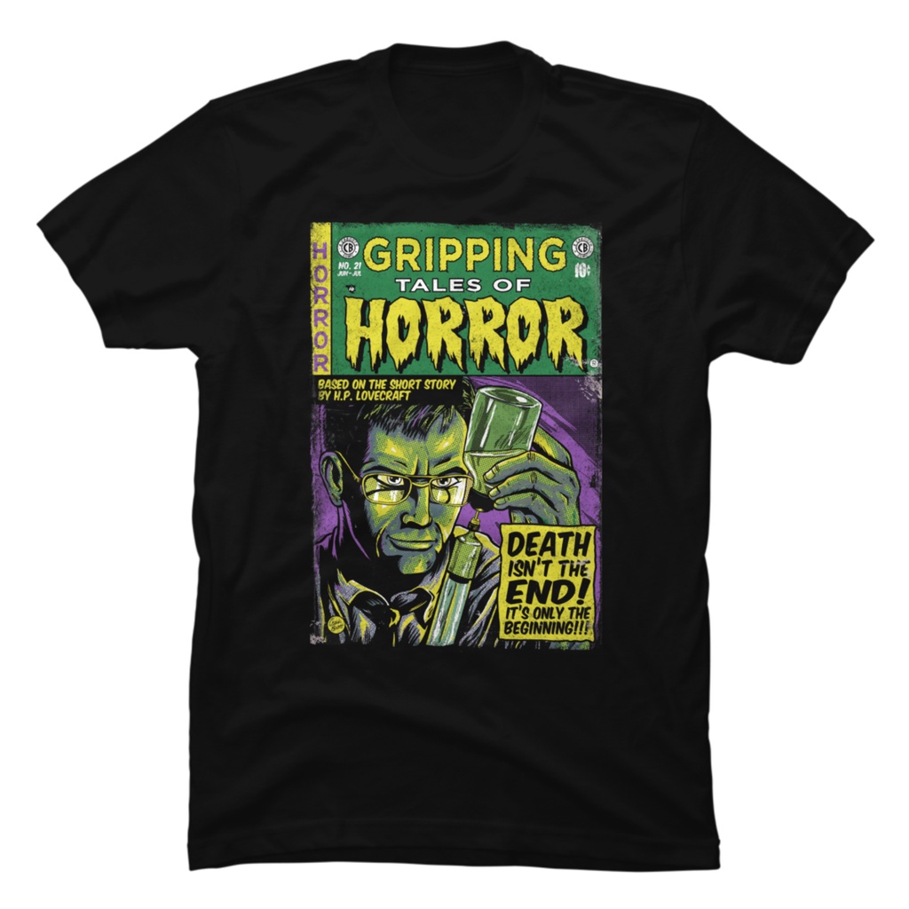 tshirtเสื้อยืดคอกลมฤดูร้อน(ใหม่) เสื้อยืด ผ้าฝ้าย พิมพ์ลายกราฟฟิค Herbert West-Reanimator แนวตลก ขนา