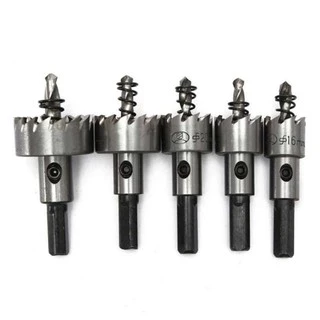 ดอกสว่าน โฮลซอเจาะเหล็ก อลูมิเนียม HSS 5 ชิ้น ขนาด 16-30 mm