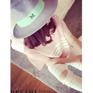 เสื้อยืดแฟชั่น ลายแถบ สีpink 5805 pink