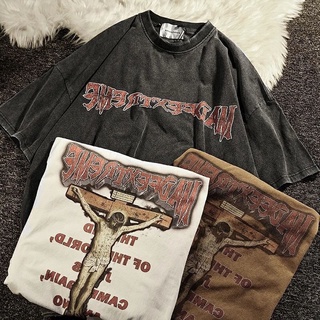 Y2k Grunge เสื้อยืดลําลอง แขนสั้น พิมพ์ลาย ทรงหลวม สไตล์โกธิค ฮาราจูกุ โอเวอร์ไซซ์ สําหรับสตรี