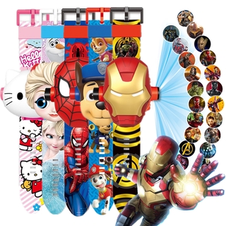 ☘️Cz☘️The Avengers Superhero SpiderMan Iron Man Hulk นาฬิกาข้อมือ ลายการ์ตูน สําหรับเด็ก