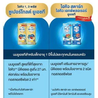 UHT Hi-Q สูตร3และสูตร4 ยูเอชที ไฮคิว พรีไบโอโพรเทก มกล่องรสจืด สูตร3 และสูตร4