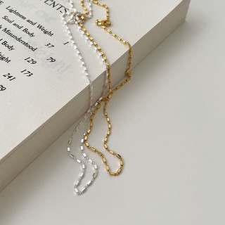 A.piece  *Last chance to buy* A.piece สร้อยเงินแท้ [all silver 925] cutting chain necklace (199)