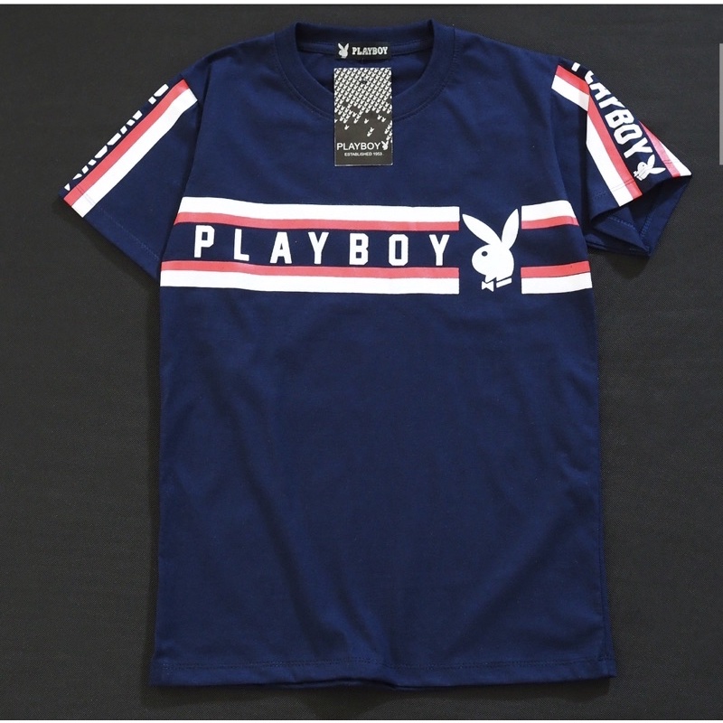 พร้อมส่ง เสื้อยืดเพลบอย playboy งานสกรีนรอบตัวแน่นๆสีไม่แตก ผ้าคอตตอนเกรดพรีเมี่ยม