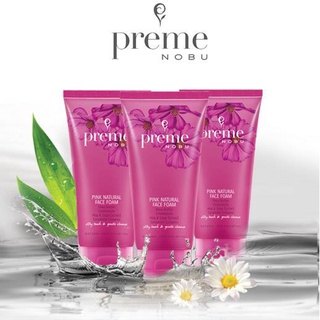 Preme Nobu Pink Natural Foam โฟมล้างหน้า พรีมโนบุ พิงค์ สูตรผิวอ่อนโยน ช่วยให้ผิวนุ่ม ขนาด 50 /100 g [18115/18116/18114]