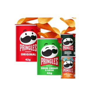 [ชุดขายดี แพ็คเล็ก] PRINGLES พริงเกิลส์ มันฝรั่งทอดกรอบ ขนาด 42 กรัม ขนมทานเล่น ของว่าง (รวม 4 รส)