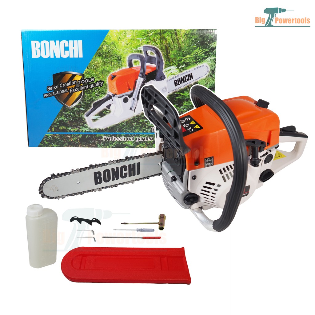 BONCHI เลื่อยยนต์ เลื่อยโซ่ยนต์ บาร์ 11.5 กำลัง 2.0kw/ 7500rpm MODEL: YMS3200 เลื่อย เลื่อยไฟฟ้า