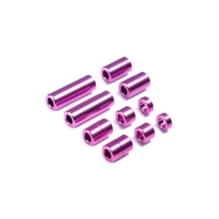 TAMIYA 95520 Jr Aluminum Spacer Set Purple 12/6.7/6/3/1.5Mm 2Pcs Each