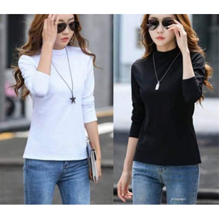เสื้อคอเต่าแขนยาว เต็มตัว (ผ้าคอตตอน)