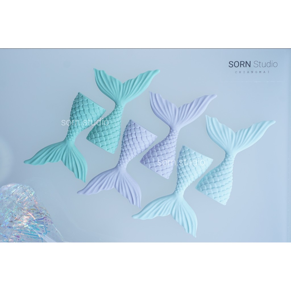 Sorn Studio ฟองดอง "หางนางเงือก" (ไม่ปัดกากเพชร) 4ชิ้น 🧜‍♀️🧜‍♂️