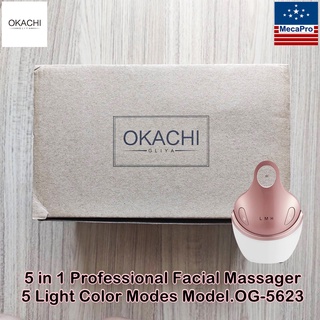 (OKACHI GLIYA®) 5 in 1 Professional Facial Massager 5 Light Color Modes Model.OG-5623 เครื่องนวดหน้า แถมอะแดปเตอร์