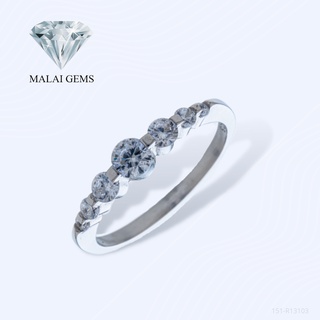 Malai Gems แหวนเพชร แหวนเพชรฝัง เงินแท้ 925 เคลือบทองคำขาว ประดับเพชรสวิส CZ รุ่น 151-R13103 แถมกล่อง แหวนเงินแท้