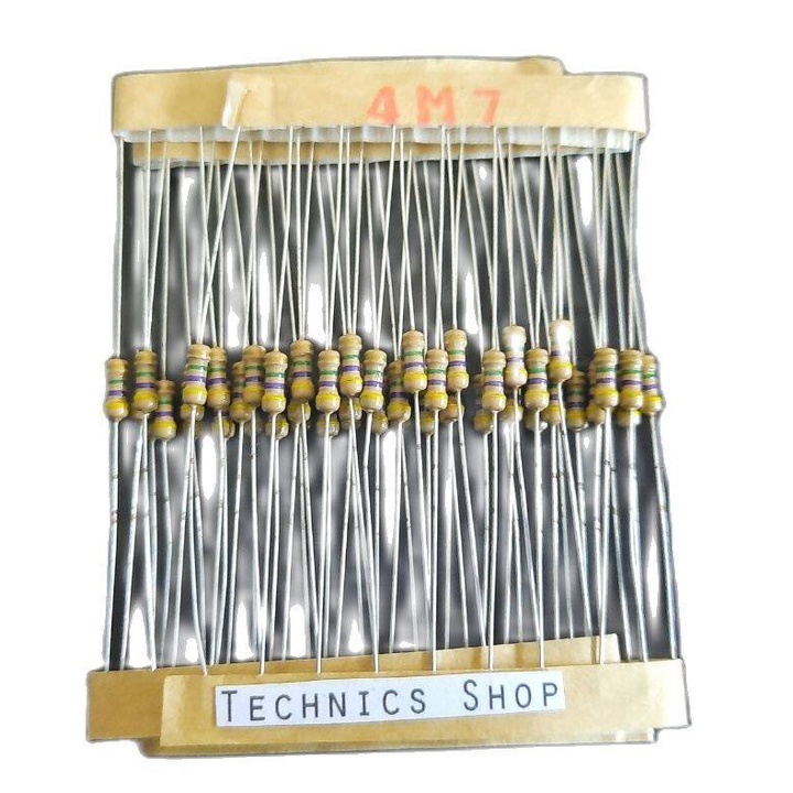🔥ลด 50% ใส่โค้ด INC8LZ3🔥 ตัวต้านทาน 4.7 Mโอห์ม 1/4W จำนวน 20 ตัว Resistor 4.7 MOhm 20 pcs.