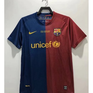 เสื้อกีฬาแขนสั้น ลายทีมชาติฟุตบอล Barcelona 0809 ชุดเหย้า