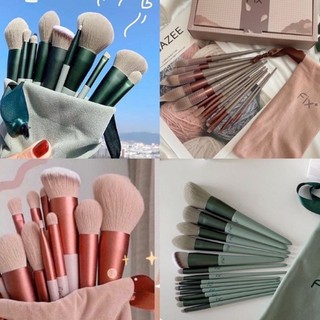 แปรงแต่งหน้า FIX 13 ชิ้น makeup brush  ของแท้ มีโลโก้ที่ด้ามแปรง มาพร้อมถุงกํามะหยี่ ครบชุด ขนปุยนุ่ม มี2 สีให้เลือก