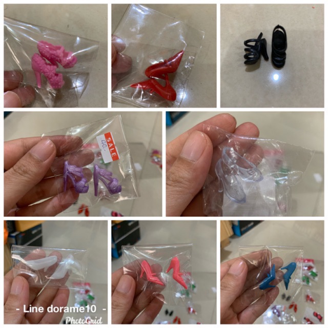 รองเท้าตุ๊กตาบาร์บี้และตุ๊กตาบลาย์บอดี้ธรรมดา (บลาย์ข้อต่อใส่ไม่ได้)รองเท้ายาว2.5cm.